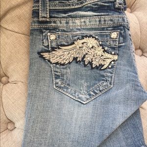 Miss Me Denim Winged Shorts